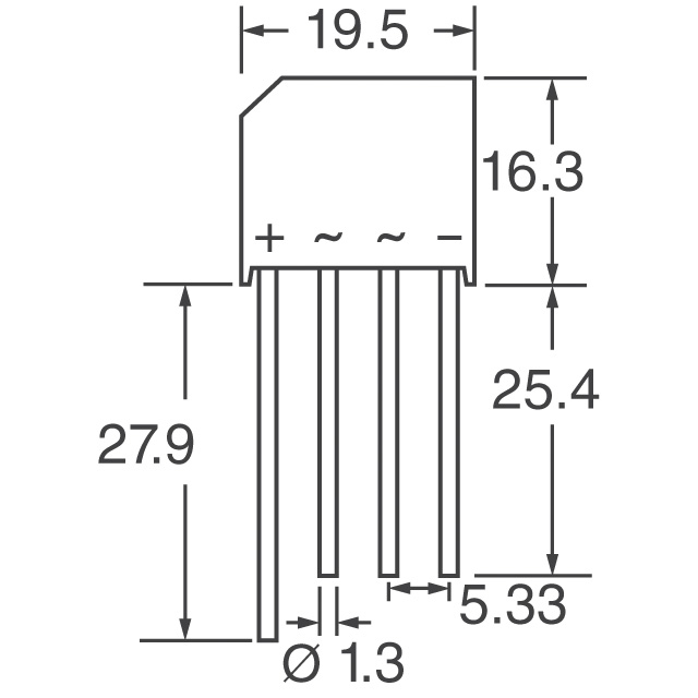 KBL005-E4/51 Vishay General Semiconductor - Diodes Division  Diodes - Bridge Rectifiers